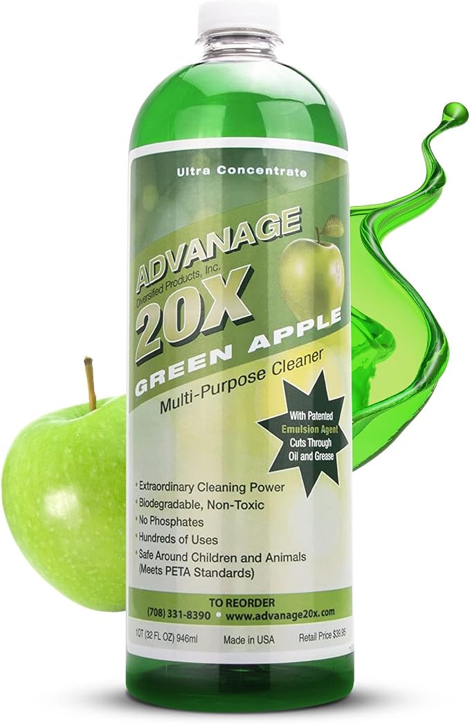 Advanage 20X All Purpose Cleaner Concentrate – Green Apple Eco-Friendly Heavy by ADVANAGETHEWONDERCLEANER