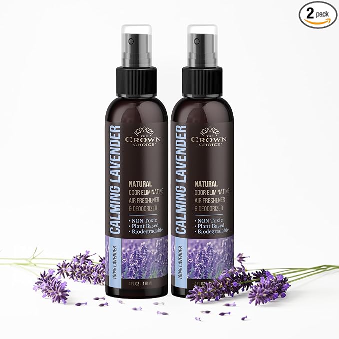 Non-Toxic Odor Eliminator, Natural Lavender Air Freshener Spray by TheCrownChoice