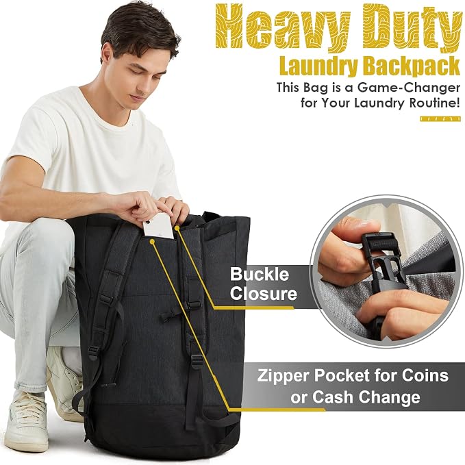 Laundry Backpack Bag 115L, Heavy Duty Laundry Bags - Image 5