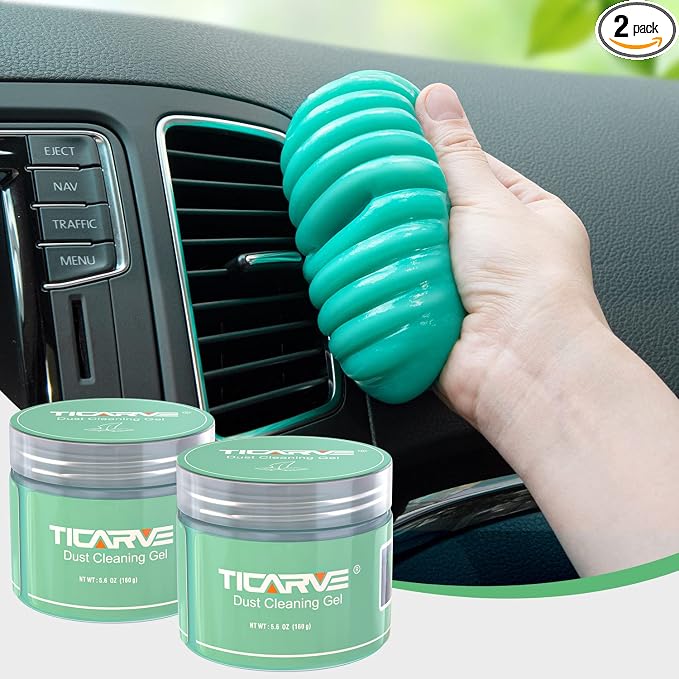 TICARVE 2Pack Cleaning Gel for Car Detailing Vent Cleaner Cleaning Putty Gel by TICARVE