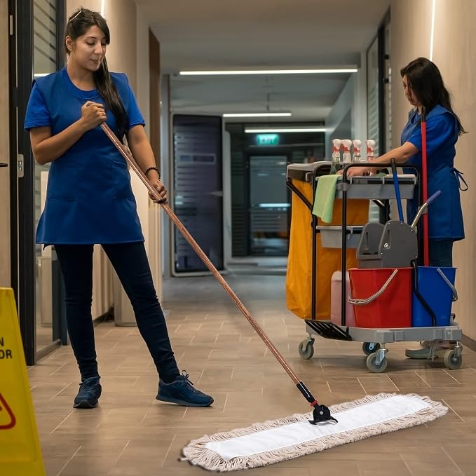 Matthew Cleaning 24'' Cotton Dust Mop Refill Washable Thick Tufted Replacement - Image 6