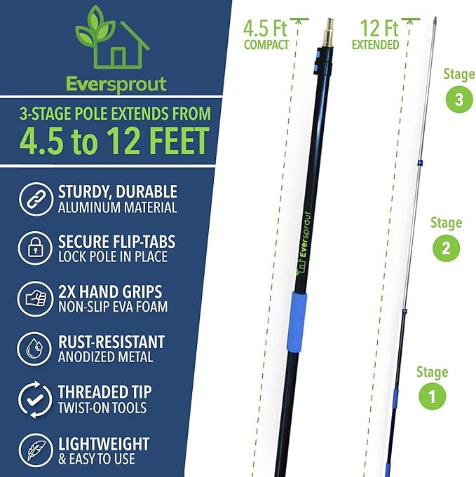 EVERSPROUT 20+ Foot High Reach Flexible Microfiber Ceiling & Fan Duster | - Image 6