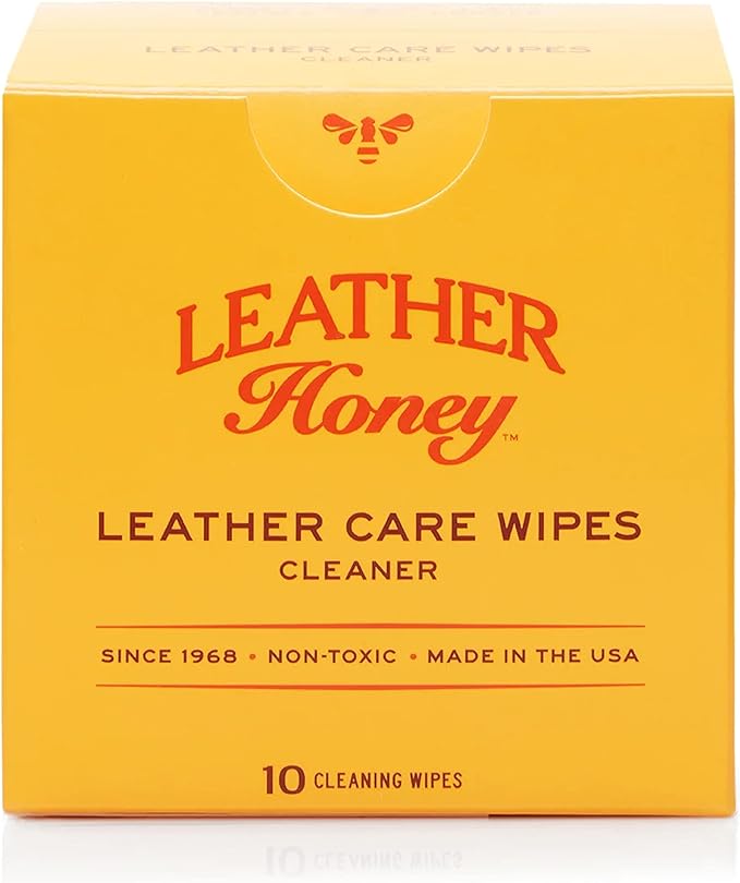 Leather Honey Cleaner Wipes: Clean Leather On-The-Go. 10 Cleaning Wipes by LeatherHoney