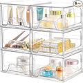 Plastic Drawers Storage, 6 Pack Clear Stackable Storage Drawers, Acrylic by Unknown
