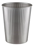 Monarch Abode Pewter Handcrafted Ridge Embossed Metal Wastebasket by MonarchAbode