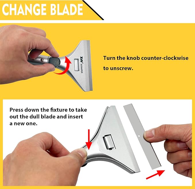 XW Razor Blade Paint Scraper Set, Heavy Duty Putty Knife - Image 5