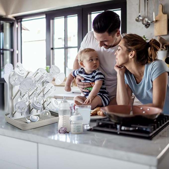 Termichy Baby Bottle Drying Rack: Large Vertical Bottle Dryer Rack Holder - Image 9