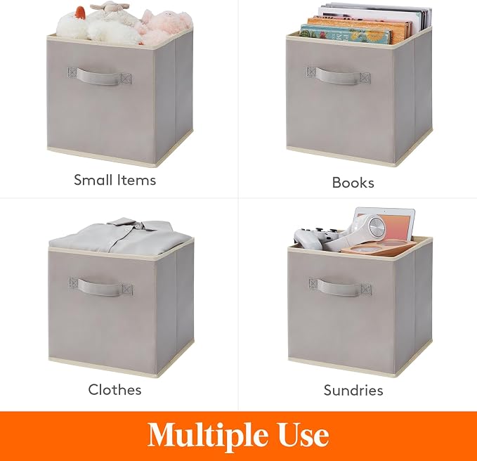 Lifewit 10 Packs Storage Cubes, 11 Inch Cube Storage Bins, Foldable Fabric Bins - Image 5