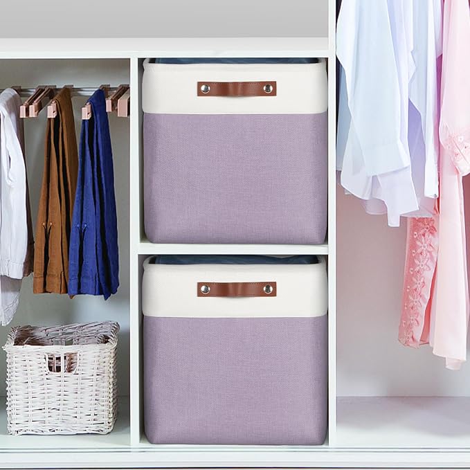 Univivi 13 x 13 x13 Cube Storage Baskets Storage Bins - Image 2