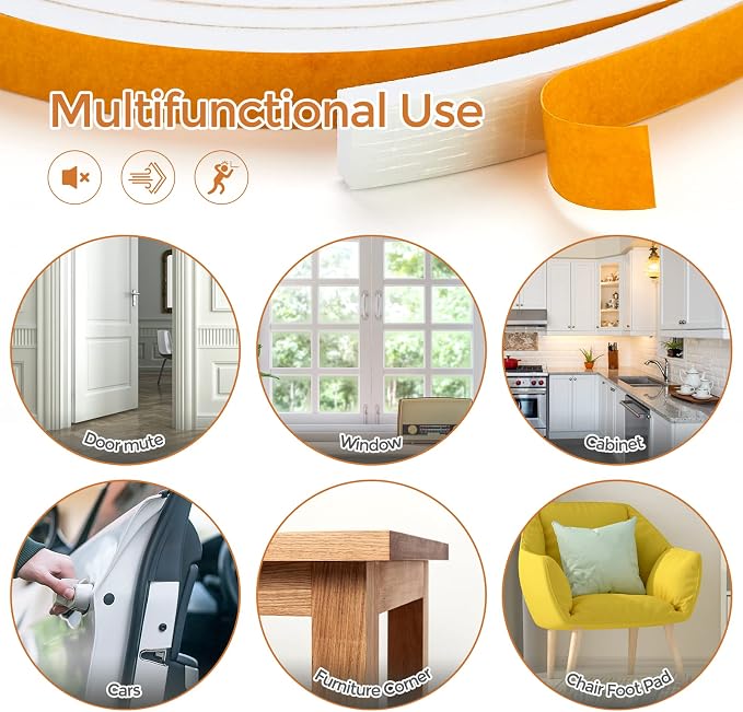 10 Feet Weather Stripping Door Seal, 3/4" Wide X 5/16" Thick Door Seal Strip - Image 8