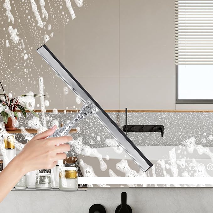 12" Silver Shower Squeegee - Image 3