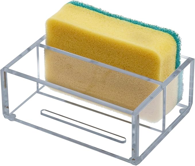 MyGift Modern Premium Clear Acrylic Sponge Holder by MyGiftHome