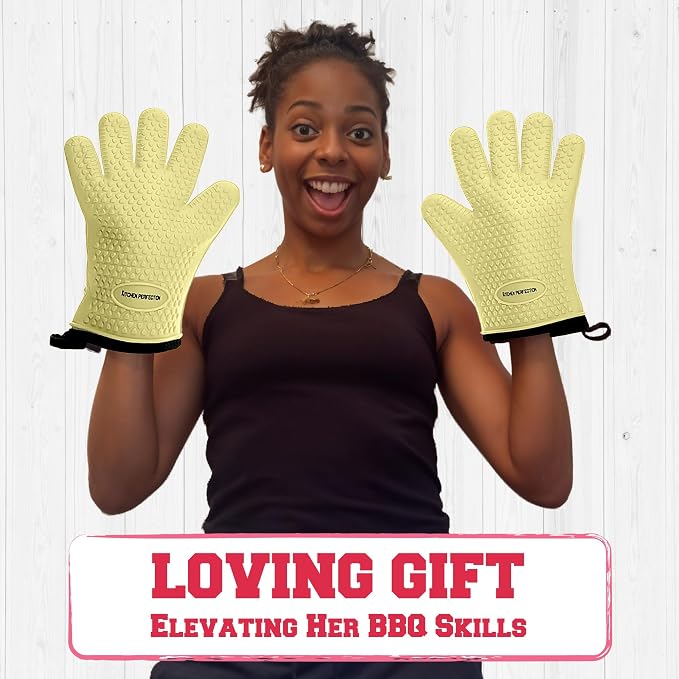 KITCHEN PERFECTION XL Silicone Smoker Oven Gloves - Image 8