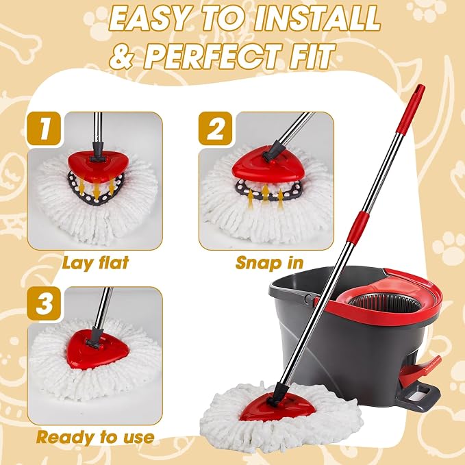 20Pack Spin Mop Replacement Heads, Microfiber Spin Mop Refills - Image 5