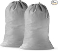2 Pack - Extra Large Cotton Laundry Bag, Heavy Duty Large Laundry Bags 24 x 36 by QUBA+LINEN