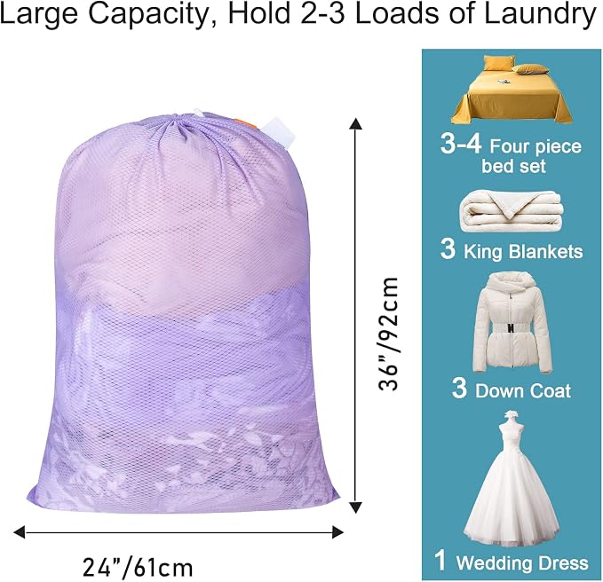 Polecasa Heavy Duty Large Mesh Laundry Bags - Image 3