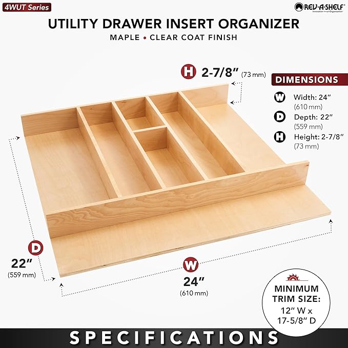 Rev-A-Shelf Trim-to-Fit Silverware Drawer Organizer - Image 4