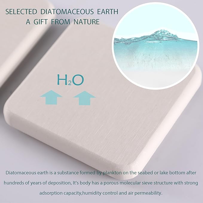 2 Pcs Water Absorbing Stone Trays, Kitchen/Bathroom Sink Soap Dish, Diatomite - Image 3