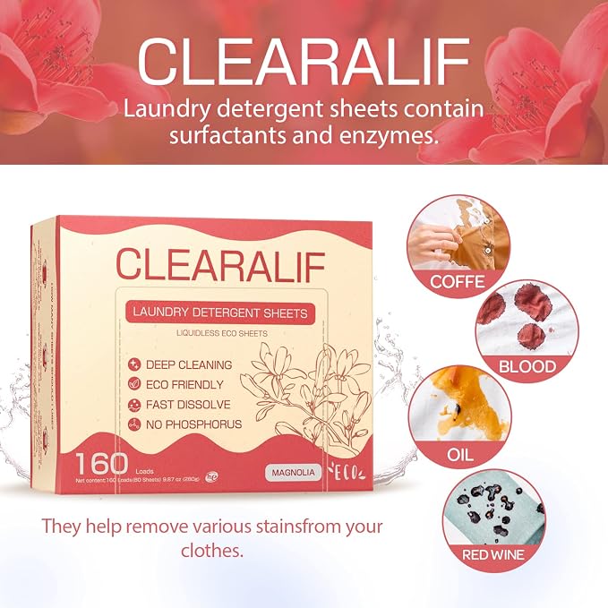 Laundry Detergent Sheets Up to 160 Loads, Magnolia - Image 2