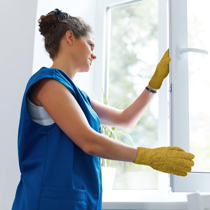 Patelai 3 Pairs Microfiber Plant Dusting Gloves Leaf Cleaning Gloves - Image 2