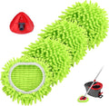 Chenille Mop Heads Replacements 4 Pcs & 1 Base Set by BocaStory