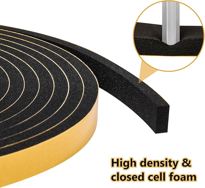 Weather Stripping Seal for Door Window, 16Feet High Density Foam Tape, - Image 5