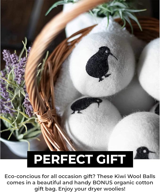 Wool Dryer Balls XL, 100% New Zealand Organic Wool - Image 4