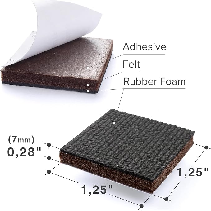 Non Slip Furniture Pads 8 pcs 1 1/4" X-Protector - Image 3