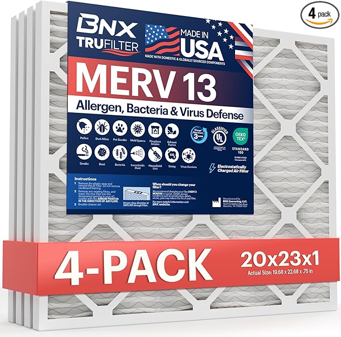 BNX TruFilter 20x23x1 Air Filter MERV 13 by BNX