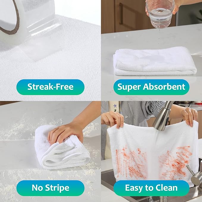 Newwiee 3 Pcs Extra Large Microfiber Cleaning Cloth 30" x 20" Washable Reusable - Image 5