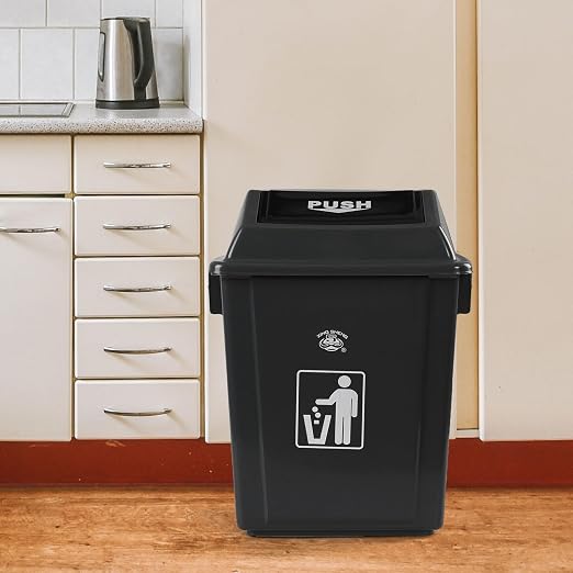 4 Pack Plastic Swing Lid Trash Can, 6 Gallon Trash Cans - Image 6