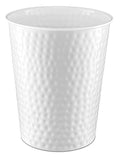 Monarch Abode White Hand Hammered Metal Wastebasket by MonarchAbode