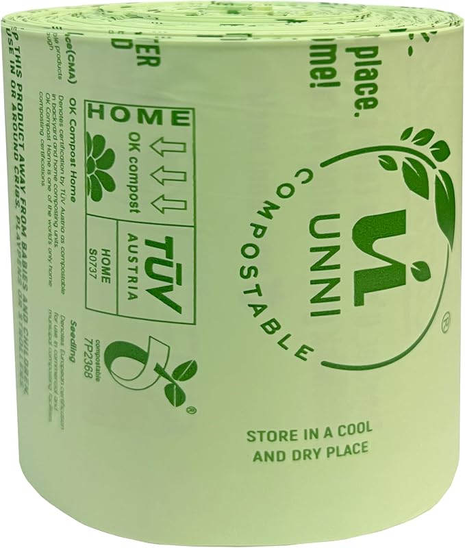 UNNI Compostable Trash Bags, 3 Gallon / 11.35 Liter, Extra Thick 0.71 Mil Small - Image 5