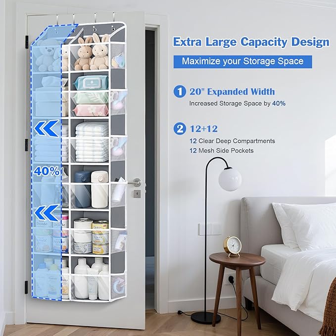 Univivi Over the Door Organizer 6 Tiers, Extra Large Door Hanging Organizer - Image 2
