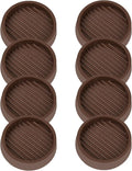 2X2 Round Rubber Caster Cups, Non Slip Furniture Pads, Anti-Slip Gripper by VOCOMO