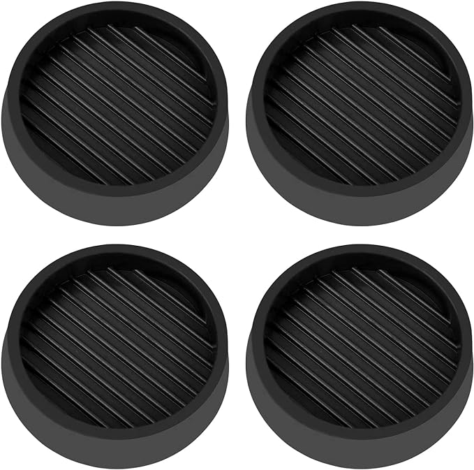 2X2 Round Rubber Caster Cups, Non Slip Furniture Pads, Anti-Slip Gripper by VOCOMO