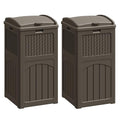Flamaker 30 Gallon Trash Can, Resin Outdoor Garbage Can by Flamaker