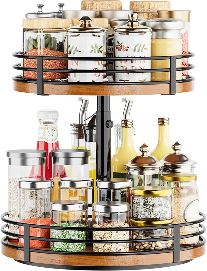 Lazy Susan Turntable Organizer Adjustable by OVICAR