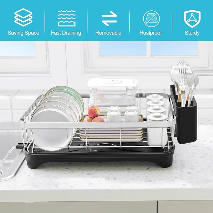 Dish Drying Rack 304 Stainless Steel Dish Rack - Image 7