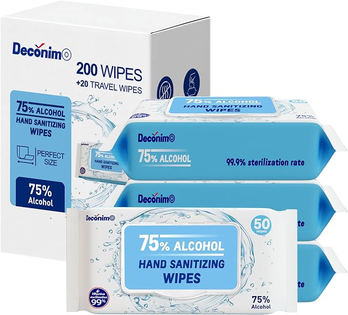 Advanced Large 75% Alcohol Hand Sanitizing Wipes, 4 Packs of 50 - Image 8