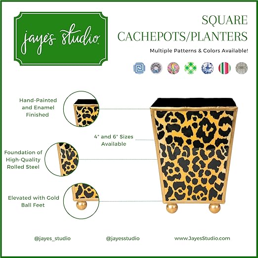 Jaye’s Studio Garden Party Decorative Gold Waste Basket - Image 6