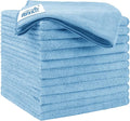 HOMEXCEL Blue Microfiber Cleaning Cloth 12 Pack, 12.5 x 12.5 inch Microfiber by HOMEXCEL