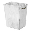 Wood Wastebasket Trash Can Rustic Farmhouse Square Garbage Container Bin by OYEAL