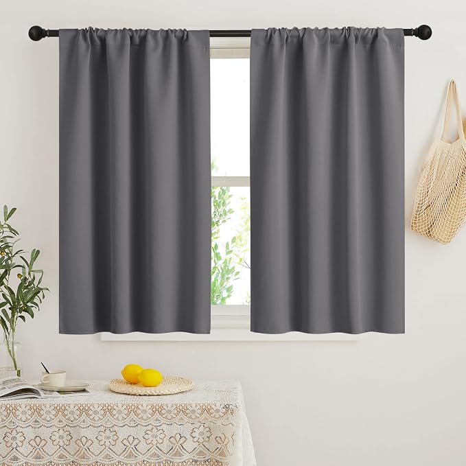 RYB HOME Mini Curtains for Small Window, W34 x L45 inches by RYBHOME