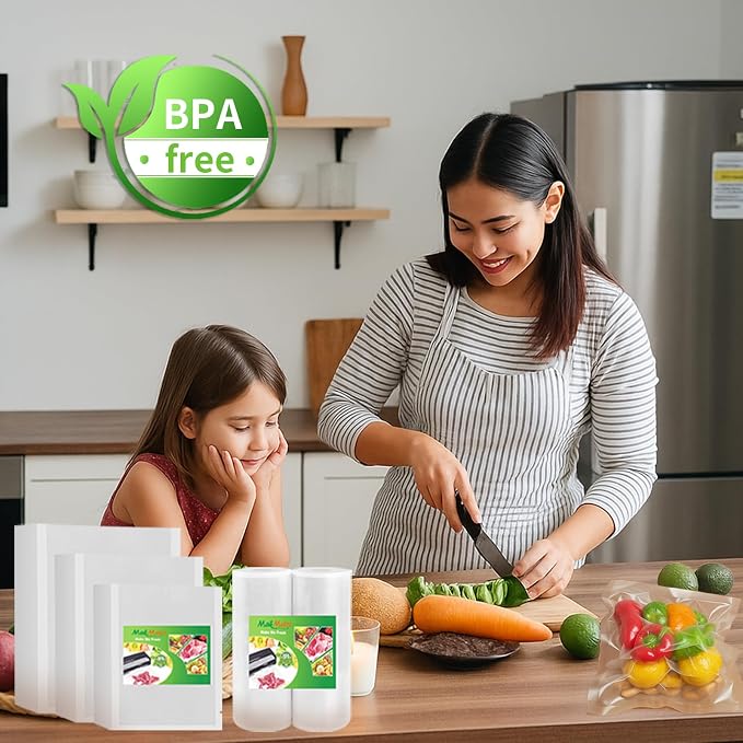 MakMeFre 150 Count Vacuum Sealer Bags 50 of Each Size 50 Pint 6"X10", 50 Quart - Image 6