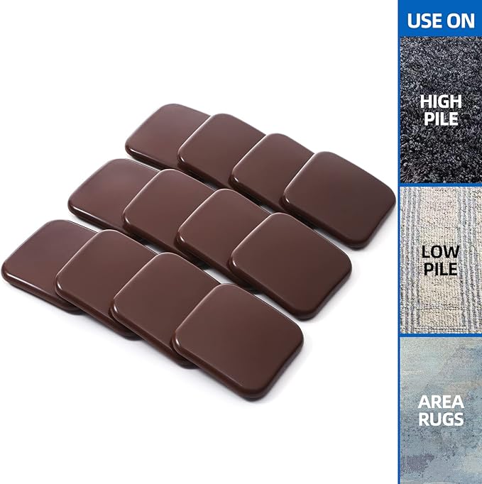 Square Furniture Sliders, Reusable Furniture Movers Sliders - Image 3