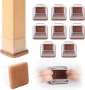 Ezprotekt 8 Pcs Extra Large Square Chair Leg Floor Protectors, Silicone Felt by VisittheEzprotekt