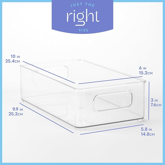Plastic Food Storage 2 Pack Clear Container Bin - Image 3