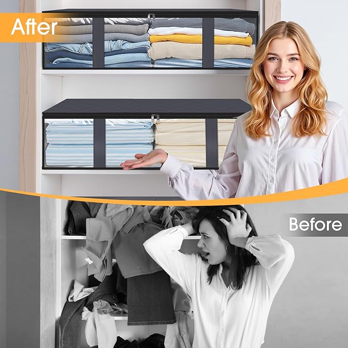 StorageRight Under Bed Storage Bins, Breathable Organizer - Image 6