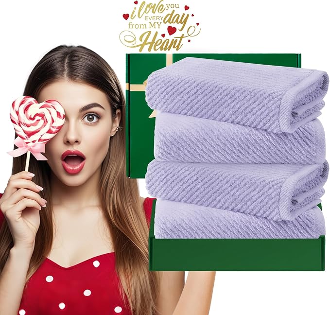 VOOVA & MOVAS Purple Hand Towels, Hand Towels - Image 6